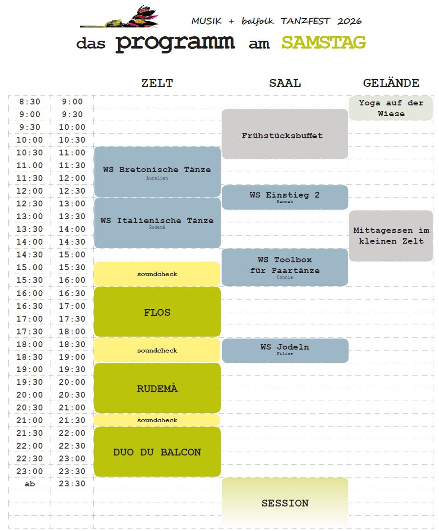 Tanzfest Krebsow 2026, Samstag